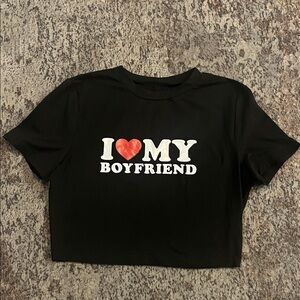 NWOT I ❤️ My BF Crop